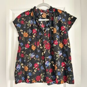 Floral Black Women's Top